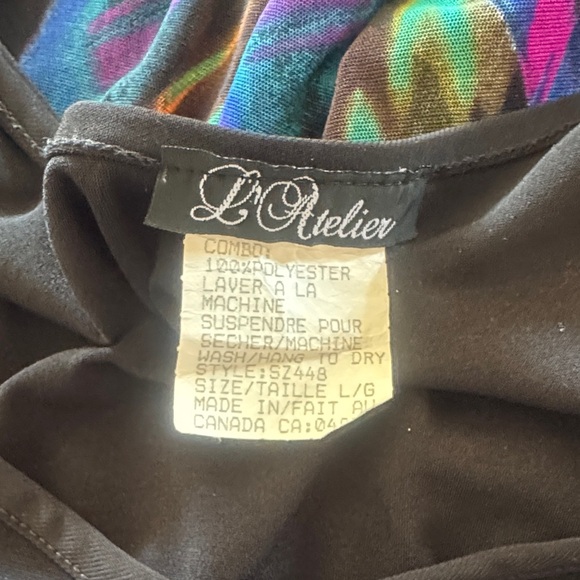 Vibrant Black Multicolor Women's Dress - Picture 4 of 4